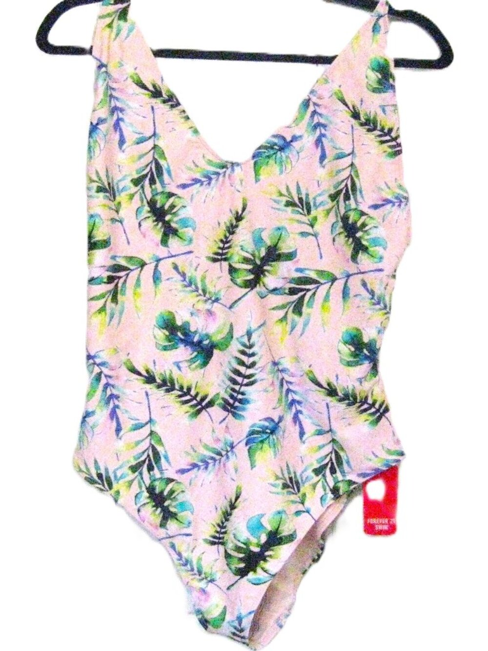 Forever 21  One Piece Bathing Suit   Tropical print   -  Size XL -  NWT!